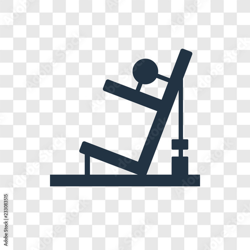 Gym station vector icon isolated on transparent background, Gym station transparency logo design