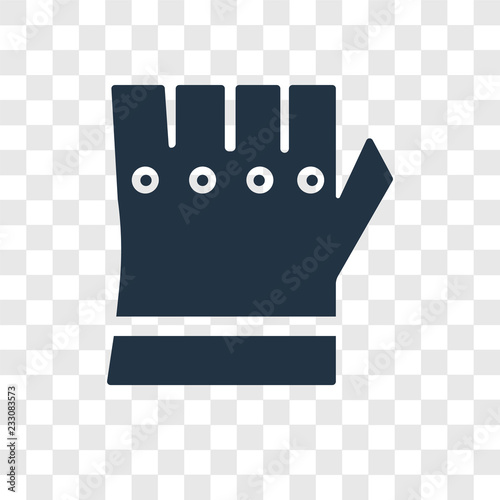 Glove vector icon isolated on transparent background, Glove transparency logo design