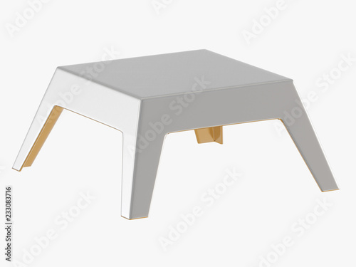 Coffee table metal 3D rendering photo