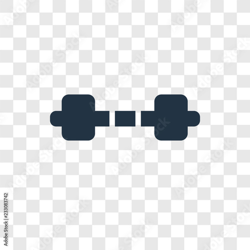 Dumbbell vector icon isolated on transparent background, Dumbbell transparency logo design