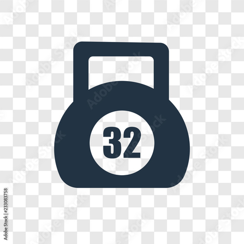 Kettlebell vector icon isolated on transparent background, Kettlebell transparency logo design