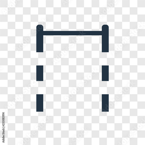 Pull up bar vector icon isolated on transparent background, Pull up bar transparency logo design