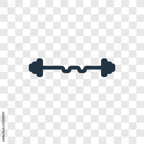 Dumbbell vector icon isolated on transparent background, Dumbbell transparency logo design