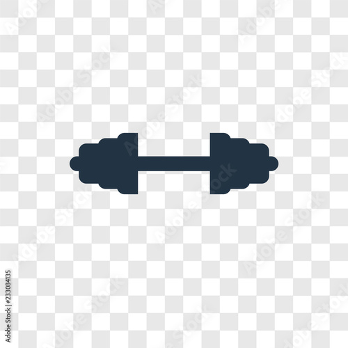 Dumbbell vector icon isolated on transparent background, Dumbbell transparency logo design