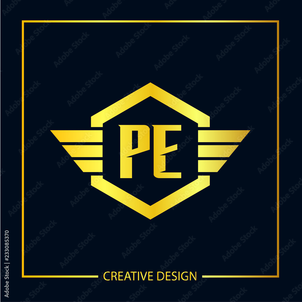 Initial Letter PE Logo Template Vector Design Initial Letter PE Logo Template Vector Design