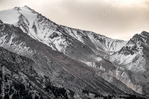 the snowy peaks of the cold mountains