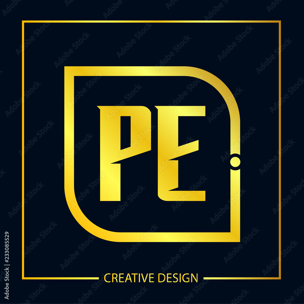 Initial Letter PE Logo Template Vector Design Initial Letter PE Logo Template Vector Design