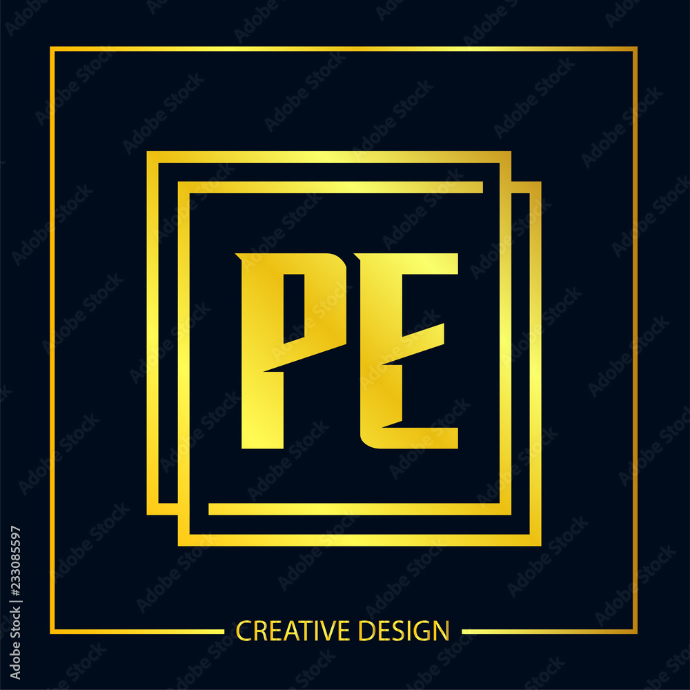 Initial Letter PE Logo Template Vector Design Initial Letter PE Logo Template Vector Design