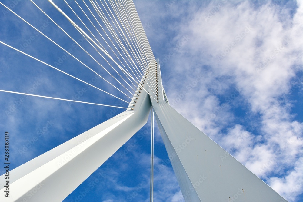 modern architecture with blue sky and clouds