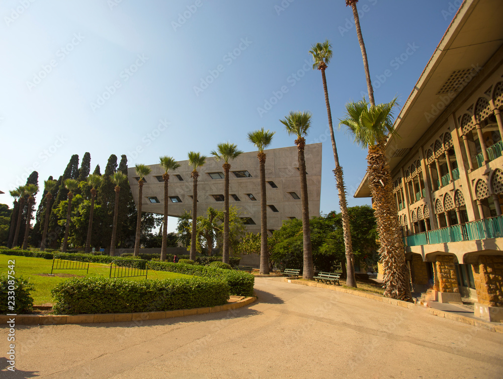 Fototapeta premium The building of the Institute of Politics and International Relations, Beirut, Lebanon