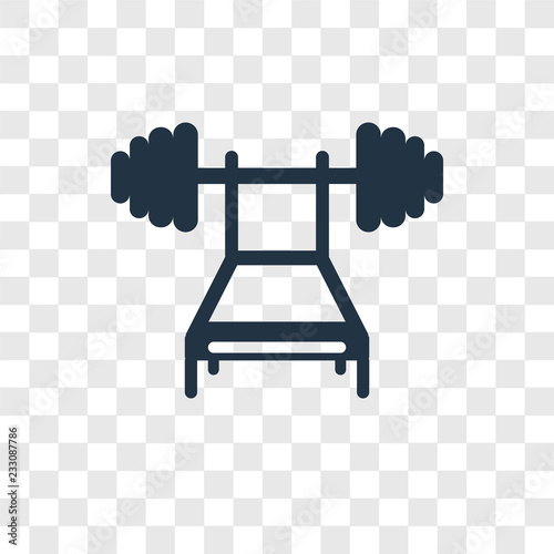 Weightlifting vector icon isolated on transparent background, Weightlifting transparency logo design