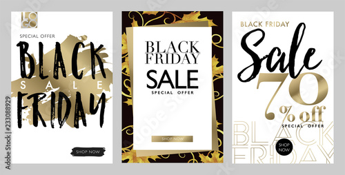 Black Friday sale banner. Vector illustration template for for sale promotion, banner, poster, flyer, leaflet, web banner, social media and graphic use.