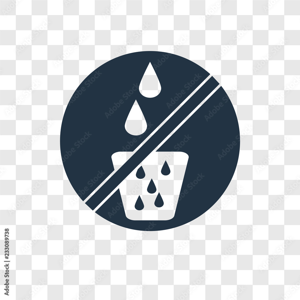 Obraz premium Water vector icon isolated on transparent background, Water transparency logo design