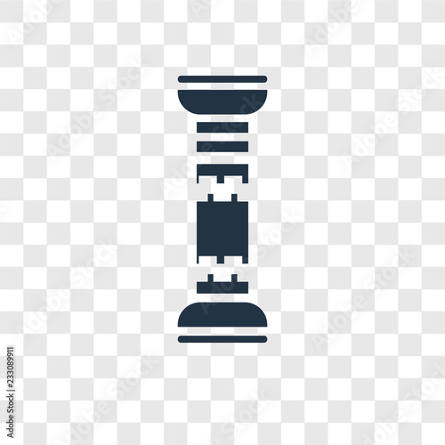 Pillars vector icon isolated on transparent background, Pillars transparency logo design