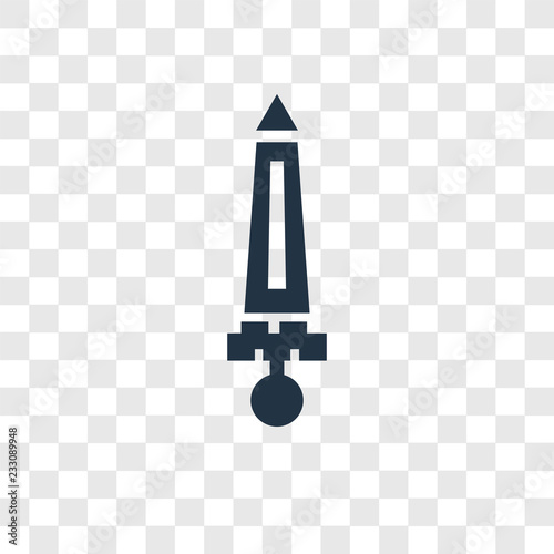 Sword vector icon isolated on transparent background, Sword transparency logo design