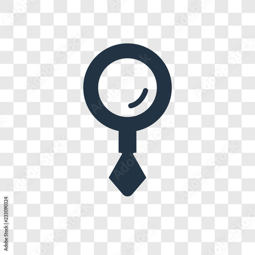 Magnifying glass vector icon isolated on transparent background, Magnifying glass transparency logo design