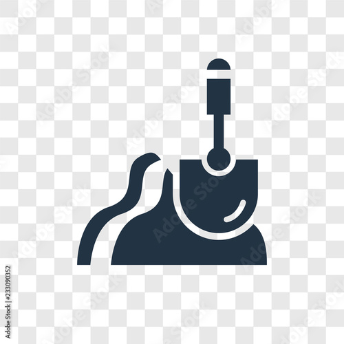 Digger vector icon isolated on transparent background, Digger transparency logo design