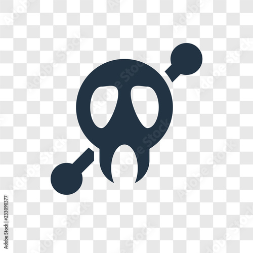 Skeleton vector icon isolated on transparent background, Skeleton transparency logo design