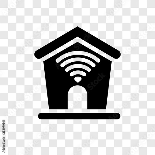 Home vector icon isolated on transparent background, Home transparency logo design