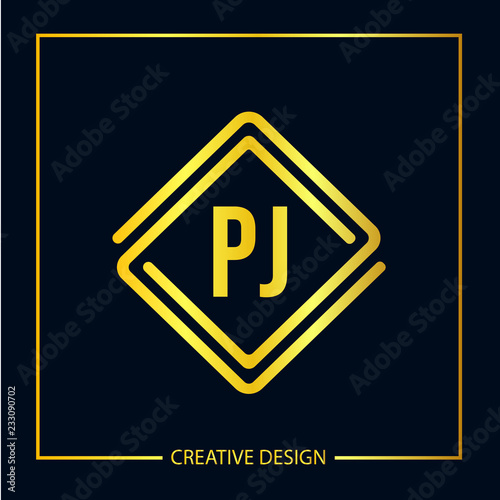 Initial Letter PJ Logo Template Vector Design