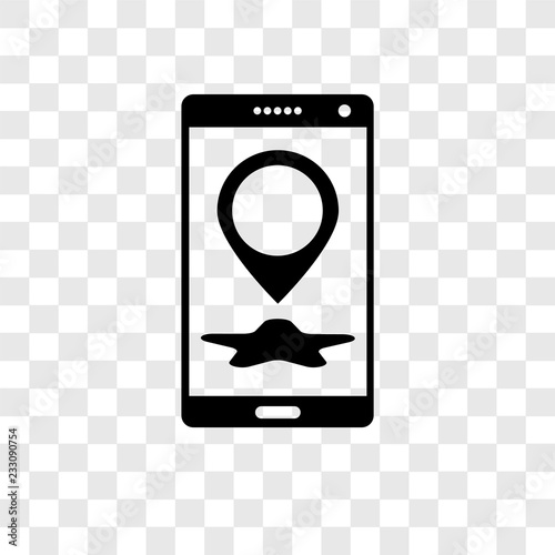 Smartphone vector icon isolated on transparent background, Smartphone transparency logo design