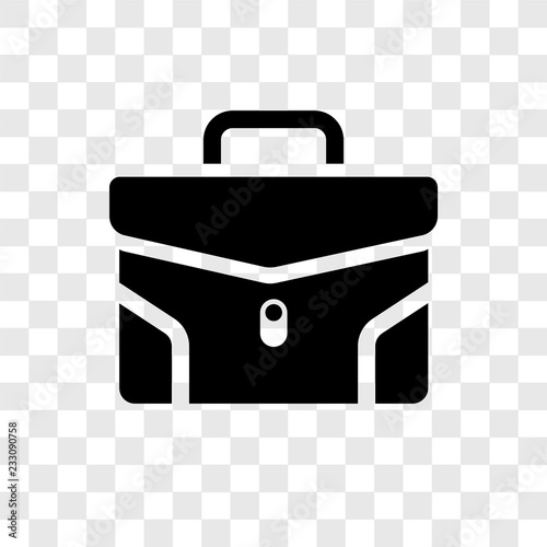 Suitcase vector icon isolated on transparent background, Suitcase transparency logo design
