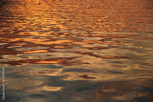 Sunset colors on sea water surface high resolution background