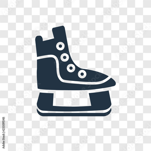 Ice skate vector icon isolated on transparent background, Ice skate transparency logo design © TOPVECTORSTOCK