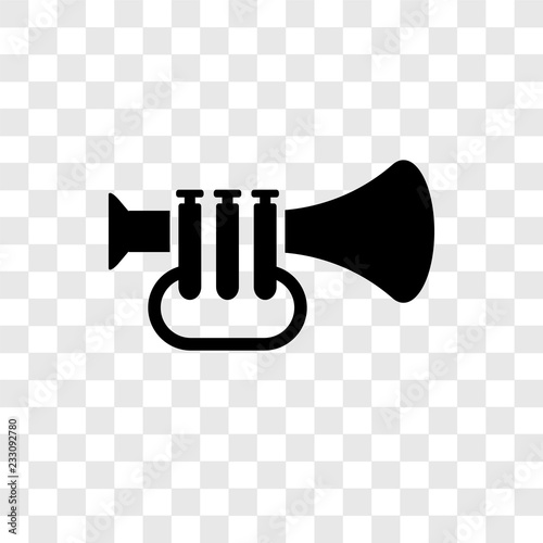 Trumpet vector icon isolated on transparent background, Trumpet transparency logo design
