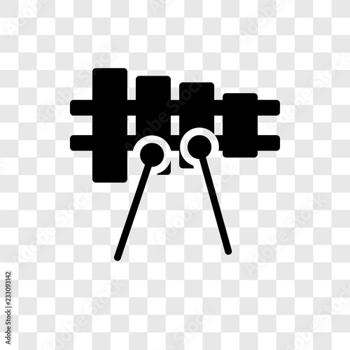 Xylophone vector icon isolated on transparent background, Xylophone transparency logo design