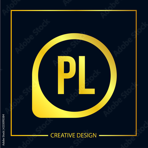 Initial Letter PL Logo Template Vector Design