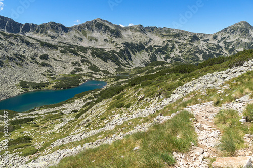 Panoramic Landscape with Dalgoto  The Long   lake  Pirin Mountain  Bulgaria