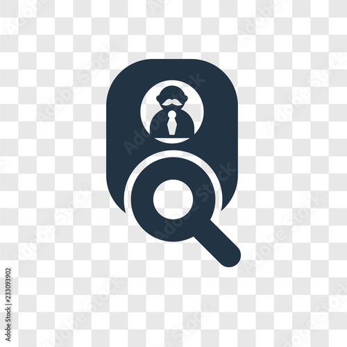 Job vector icon isolated on transparent background, Job transparency logo design