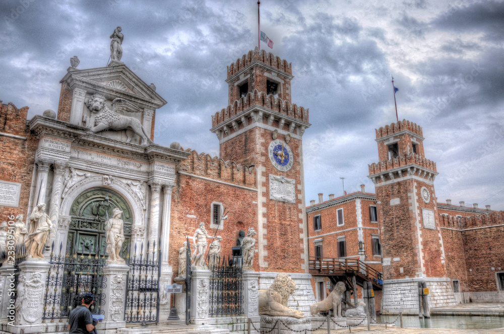 The Arsenal in HDR, Venice, Italy