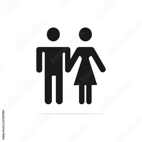 Women and men icon. Vector concept illustration for design.