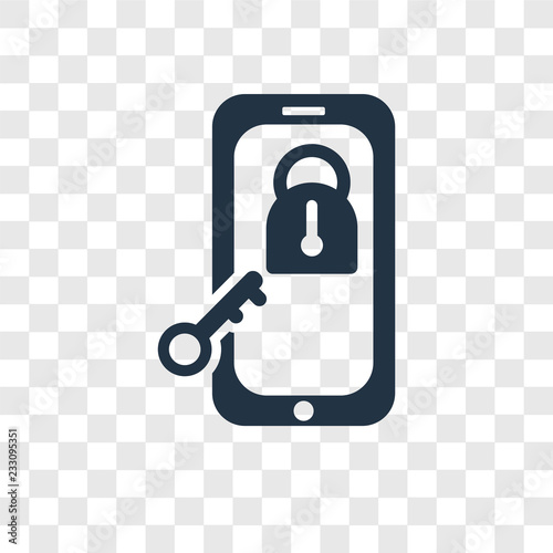 Smart key vector icon isolated on transparent background, Smart key transparency logo design