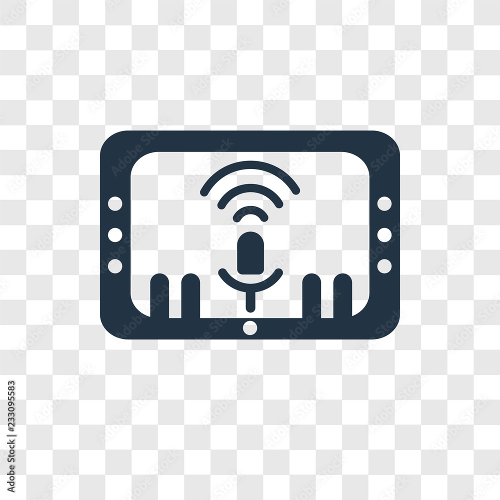 Voice control vector icon isolated on transparent background, Voice control transparency logo design Voice control vector icon isolated on transparent background, Voice control transparency logo design