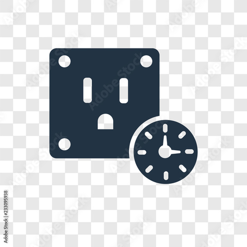 Plug vector icon isolated on transparent background, Plug transparency logo design