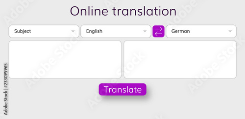 online translation interface 