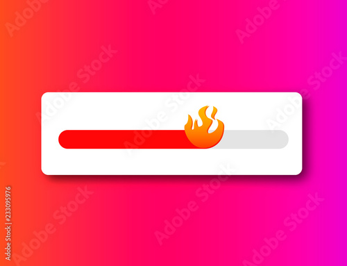 Hot level slider . Love emotions poll 