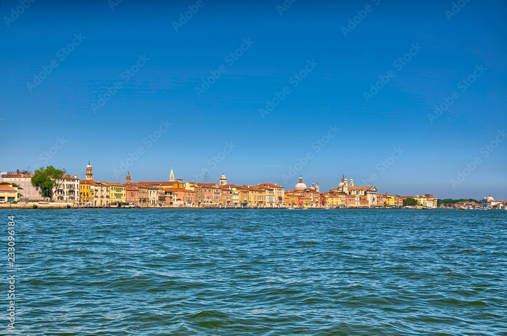Nice summer venetian seaview in Venice, Italy, HDR