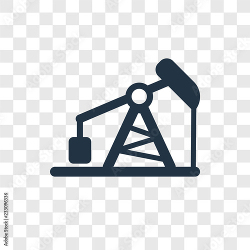 Pumpjack vector icon isolated on transparent background, Pumpjack transparency logo design