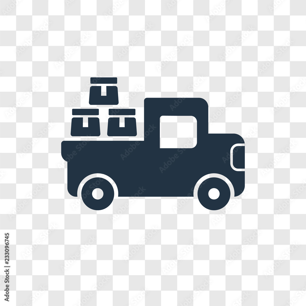 Fototapeta premium Logistics vector icon isolated on transparent background, Logistics transparency logo design