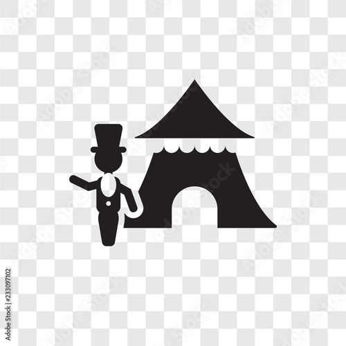 Ringmaster man vector icon isolated on transparent background, Ringmaster man transparency logo design