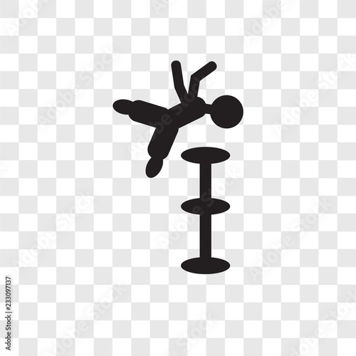 Acrobat man vector icon isolated on transparent background, Acrobat man transparency logo design