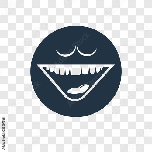 Laughing vector icon isolated on transparent background, Laughing transparency logo design