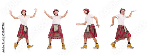 фотографія Funny scotsman isolated on white