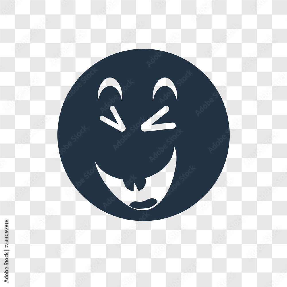 Laughing vector icon isolated on transparent background, Laughing transparency logo design Laughing vector icon isolated on transparent background, Laughing transparency logo design