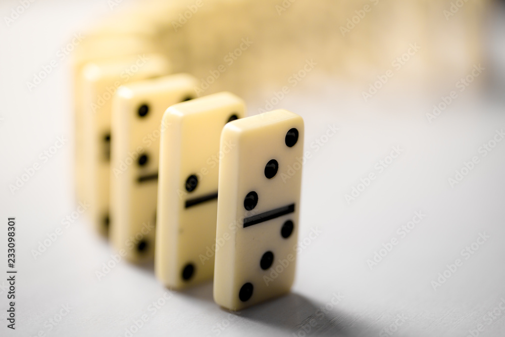 Domino effect shot Domino effect shot