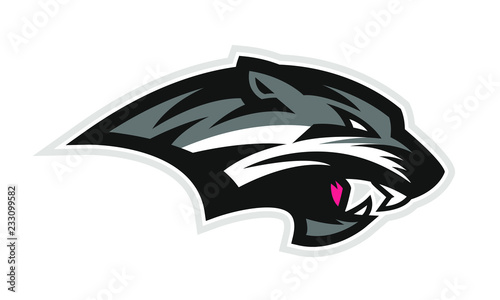 Logo of black wildcat or panther for a sport team